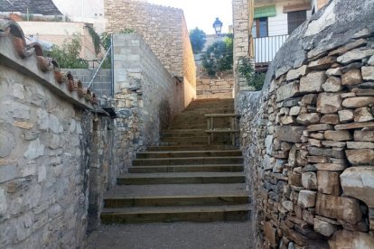 La calle del Cantonet, en El Talladell, tras la actuación.