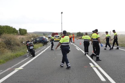 Els Mossos d’Esquadra, al lloc després del sinistre del passat 22 de setembre.