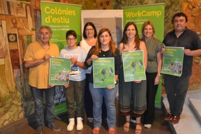 Presentación ayer de la 23 edición de las colonias de verano de la Associació contra el Càncer a Lleida. 