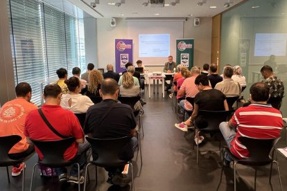 Imatge de la jornada de treball organitzada ahir per la UGT.