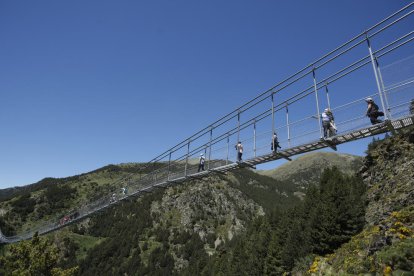 Andorra estrena un dels ponts tibetans més llargs del món