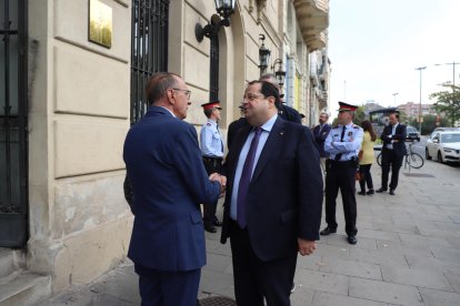 Pueyo y Elena presidieron ayer la Junta Local de Seguridad. 