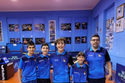 Un grupo de jugadores del CTT Borges en el Open de Catalunya