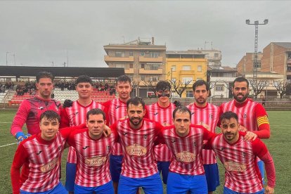 El once inicial del Agramunt en su duelo ante el Artesa de Segre del domingo.