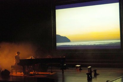 Francesco Tristano, el pasado jueves en el Auditori de Lleida.