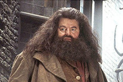 Coltrane, caracterizado como Hagrid.