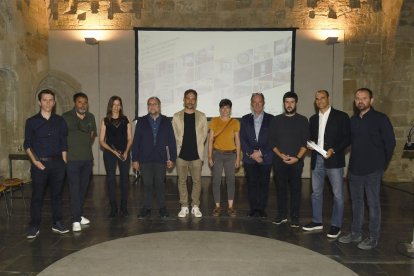 Acto de entrega de los premios celebrado ayer en la sala de la Canonja de la Seu Vella. 