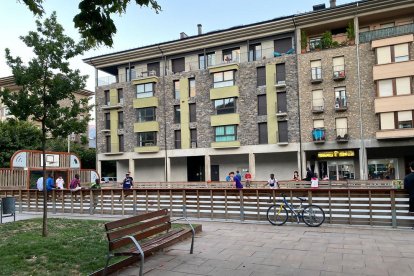 La pista poliesportiva de la plaça Joan Sansa de la Seu d’Urgell.