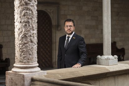 El president Pere Aragonès, en el Palau de la Generalitat.