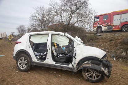 El coche que conducía la víctima mortal.