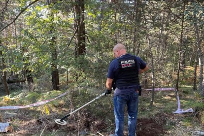 Se inspeccionó la zona con un detector de metales. 