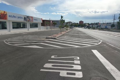 Imagen del nuevo tramo de la avenida de Cervera. 