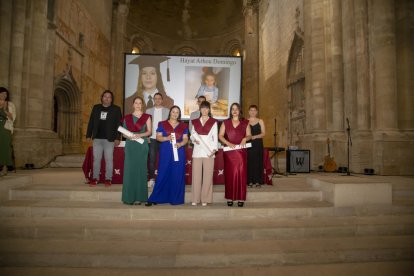 Cerimònia de lliurament d’orles als graduats en Treball Social, a la nau central de la Seu Vella.