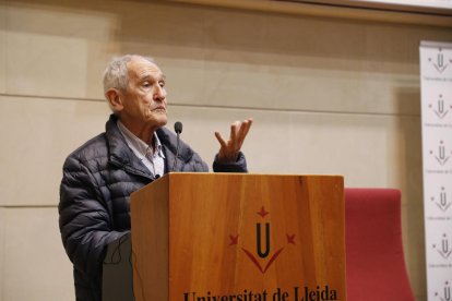 El missioner Ángel Olaran, ahir a la UdL.