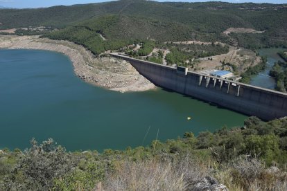 La presa y el pantano de Rialb la semana pasada. 