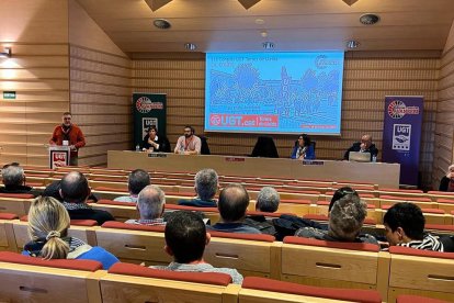 Imatge del comitè territorial d’UGT celebrat ahir a Lleida.