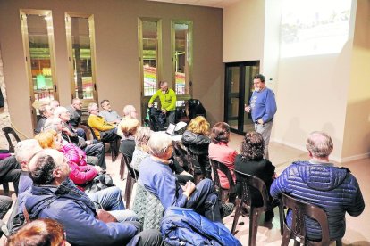 Vàzquez habló en el acto contra Nova Tracjusa en Castelldans. 