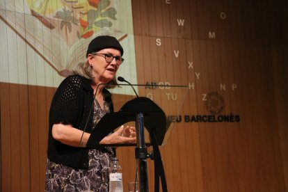 L’autora de Saidí Mercè Ibarz va agrair ahir el Premi Trajectòria que li atorgarà la Setmana del Llibre.