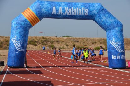 Alumnos de la escuela de los Xafatolls, en un entreno. 