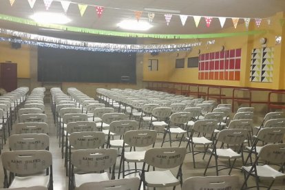 La Sala de Ball de Alfés, que será adecuada para las proyecciones de cine a partir de septiembre. 