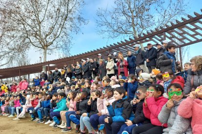 Els nens i nenes que van assistir a la celebració d’ahir.