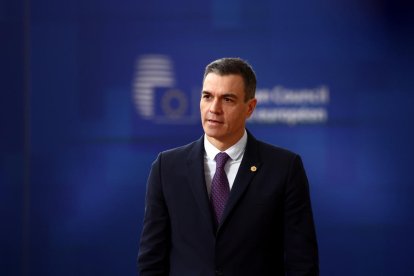 El presidente español, Pedro Sánchez, ayer en Bélgica.