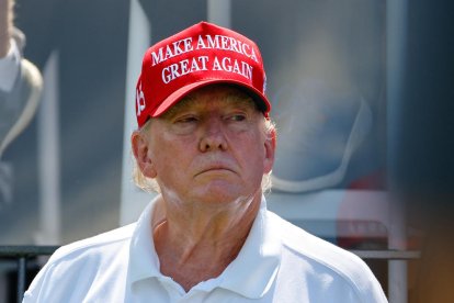 El expresidente Donald Trump en un campeonato de golf el pasado domingo en Nueva Jersey.