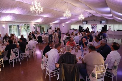 Un moment de l’acte celebrat ahir al Palau de Margalef.