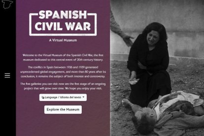 La portada de la web del museo virtual sobre la Guerra Civil española.