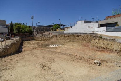 Excavació per a la nova seu i la residència del Col·legi de Metges