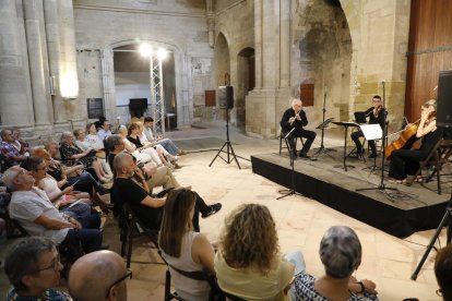 La nau central de la Seu Vella va acollir el concert homenatge a Joan Oró a càrrec del Quartet Prysma.