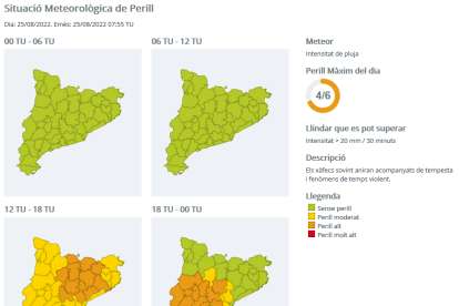 Alerta per fortes precipitacions aquesta tarda.