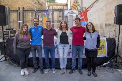 Eulàlia Reguant arropó ayer a Ruben Cobo.