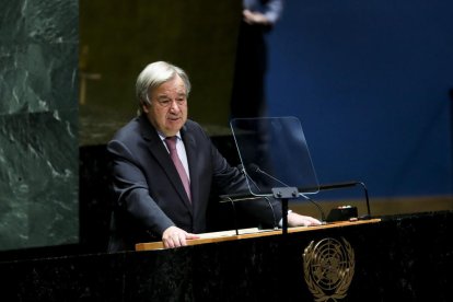 António Guterres ahir a l’assemblea general de l’ONU.