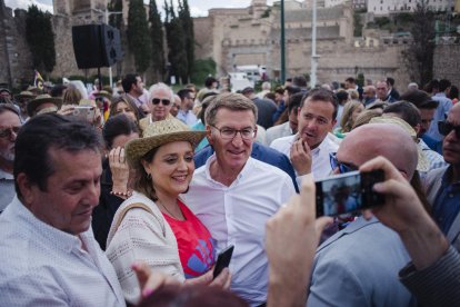 Feijóo, ahir durant un acte de campanya a Toledo.