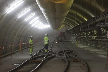 La tuneladora se reactivó ayer después de diez años paralizada.