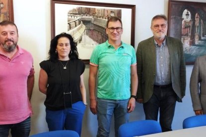 El president d’Agrupem es va reunir amb els secretaris generals de Lleida de CCOO i UGT.