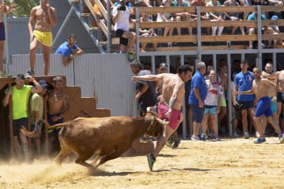 Imagen de archivo de los festejos “bous al carrer” en València.