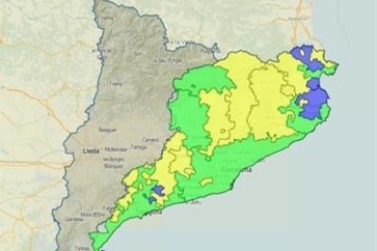 Estat de la sequera a les conques internes catalanes.