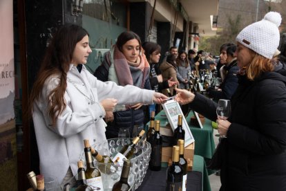 Los visitantes pudieron tanto degustar como comprar vinos.