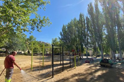 Imatge del parc d’exercici de l’Hort del Bisbe de Solsona.