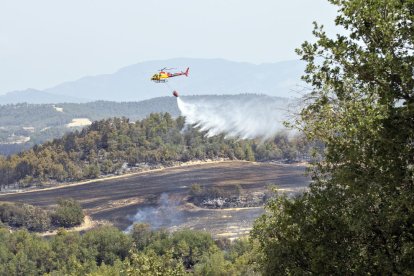 L’incendi de Castellar de la Ribera es va convertir ahir en una de les principals preocupacions dels Bombers, juntament amb Lladurs, mentre els veïns esperaven preocupats.