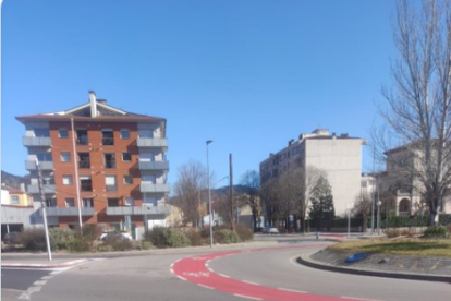 Imagen de la rotonda de la Redonda de Olot.