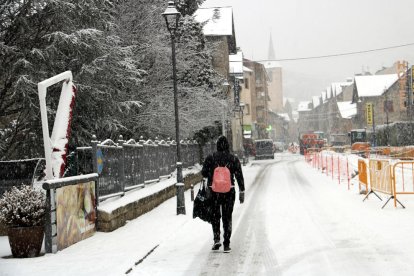 Una imatge d'Esterri d'Àneu aquest dilluns.