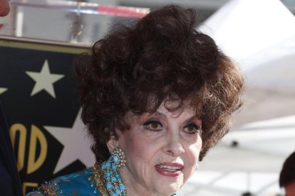 L'actriu italiana Gina Lollobrigida al Passeig de la Fama de Hollywood el 2018.