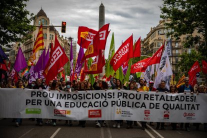 Una manifestació a Barcelona de l'anterior vaga educativa.