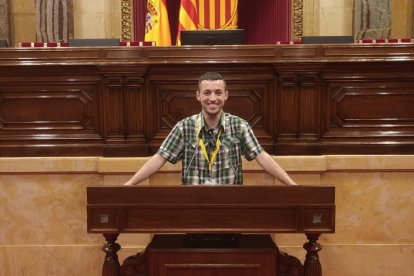 Marçal Segarra, a l’estrada de l’hemicicle del Parlament.