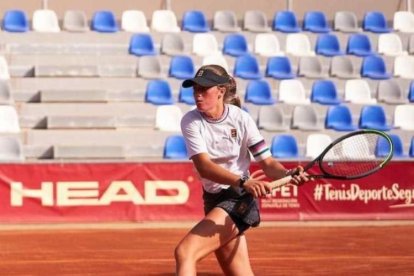 Meritxell Teixidó García, durante un torneo júnior.