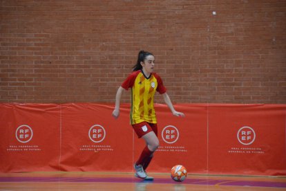 Karen Pons, del Linyola, con la selección catalana.