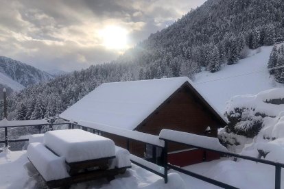 La nevada del martes en Tavascan.